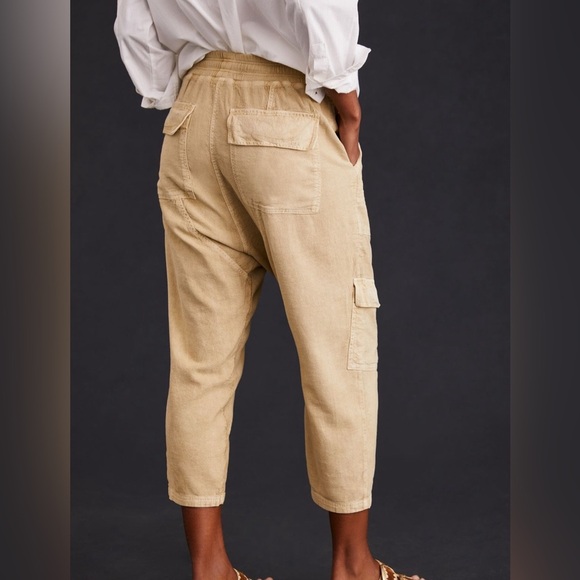 Anthropologie Daily Practice Evergreen Utility Cargo Pants Gold Size XS Relaxed - Picture 4 of 14